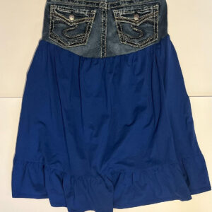 Denim and Cotton Skirt